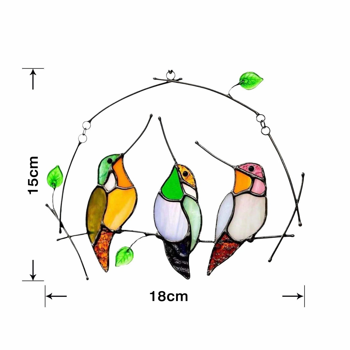 Best Gift-Birds Stained Window Panel Hangings