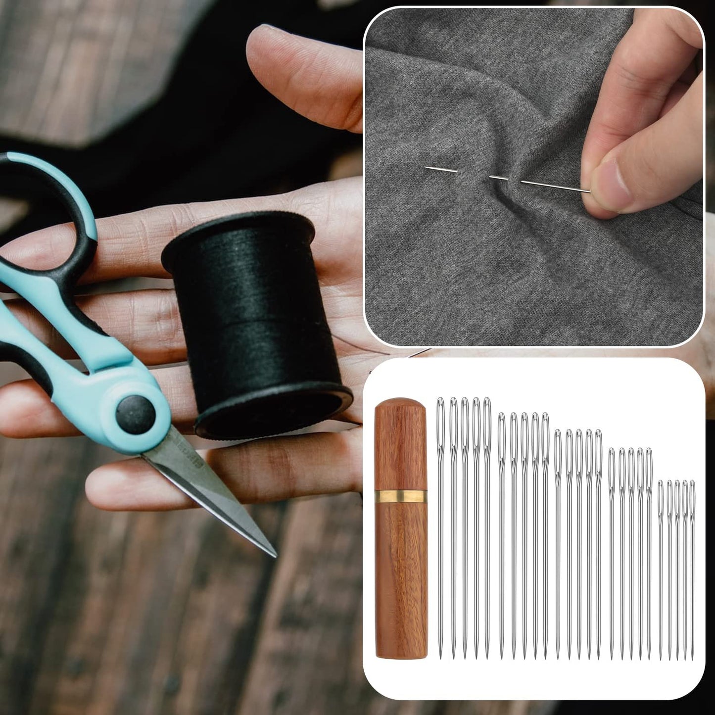 🔥25 Large Sewing Needles