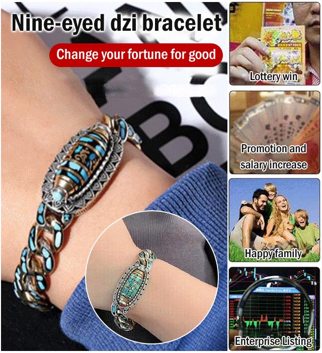 Turquoise Six-character Mantra Nine-Eyed Bead Bracelet