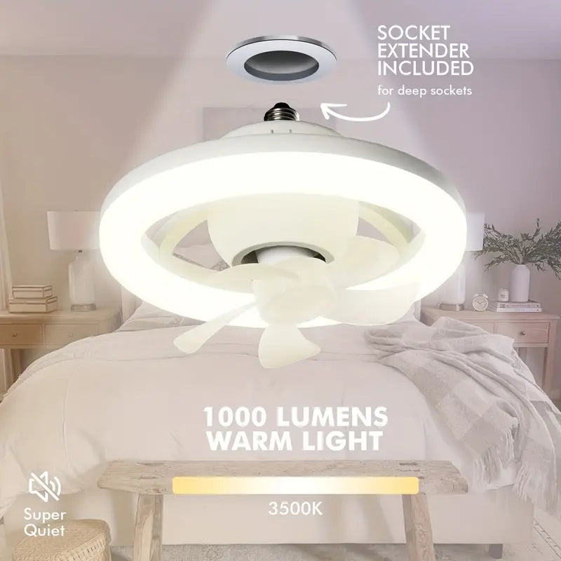 360 Degrees LED DIMMABLE CEILING FAN LIGHT