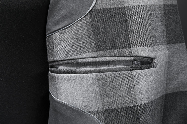 Men's suit jacket plaid three-dimensional stylish slim fit