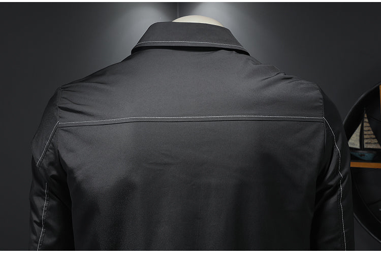 Casual Jacket Suit Collar Topstitched Coat