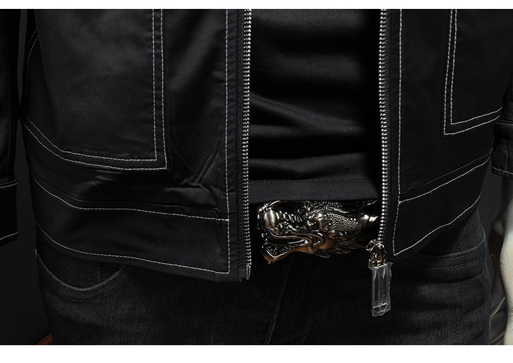 Casual Jacket Suit Collar Topstitched Coat
