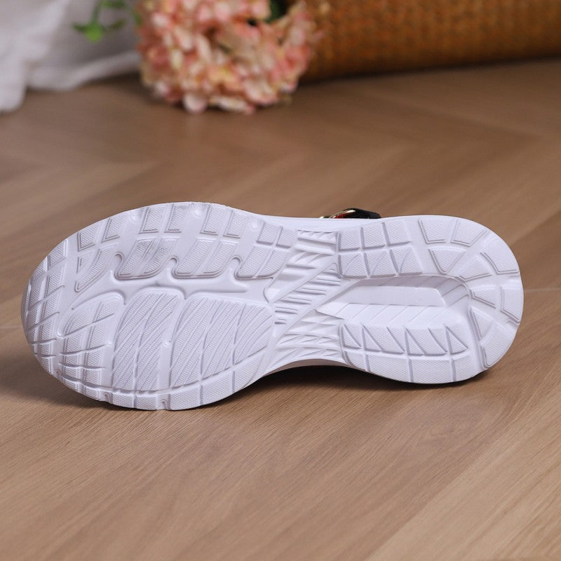 Casual Sportswear Daily Patchwork Metal Accessories Decoration Solid Color Round Comfortable Shoes