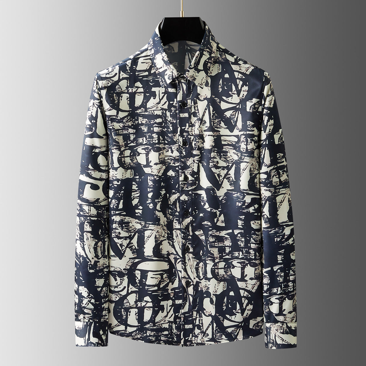 Graffiti letters digital print long sleeve shirt