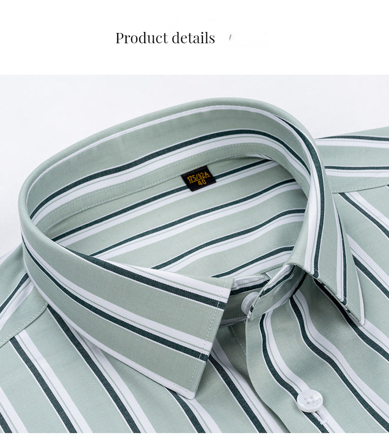 Men's striped cotton ready-to-wear non-iron men's shirt