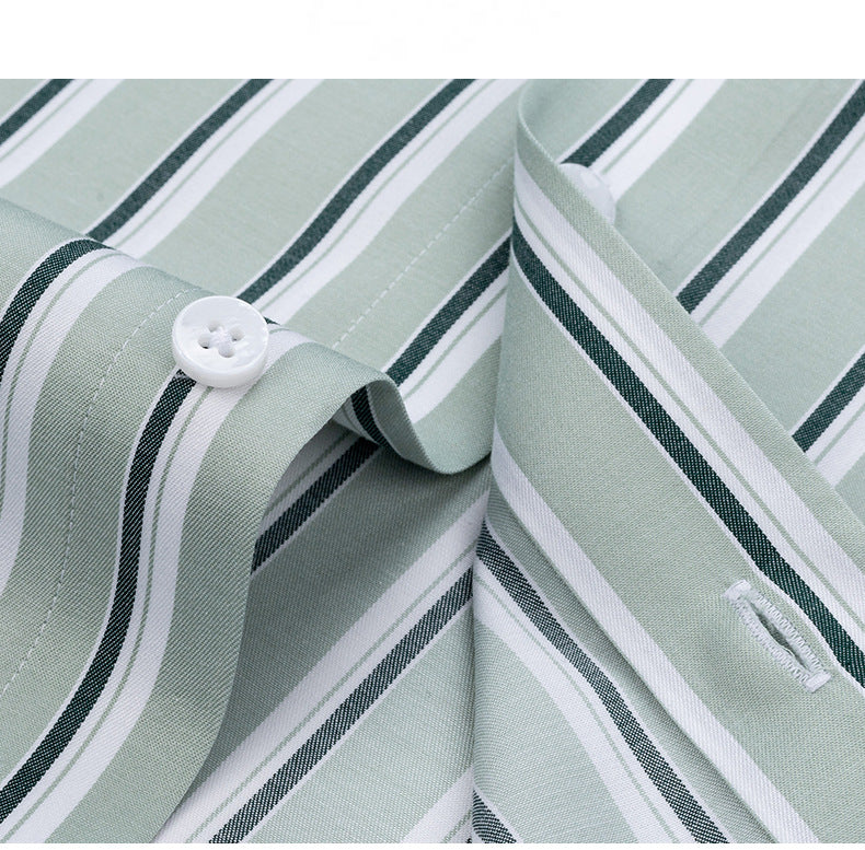 Men's striped cotton ready-to-wear non-iron men's shirt