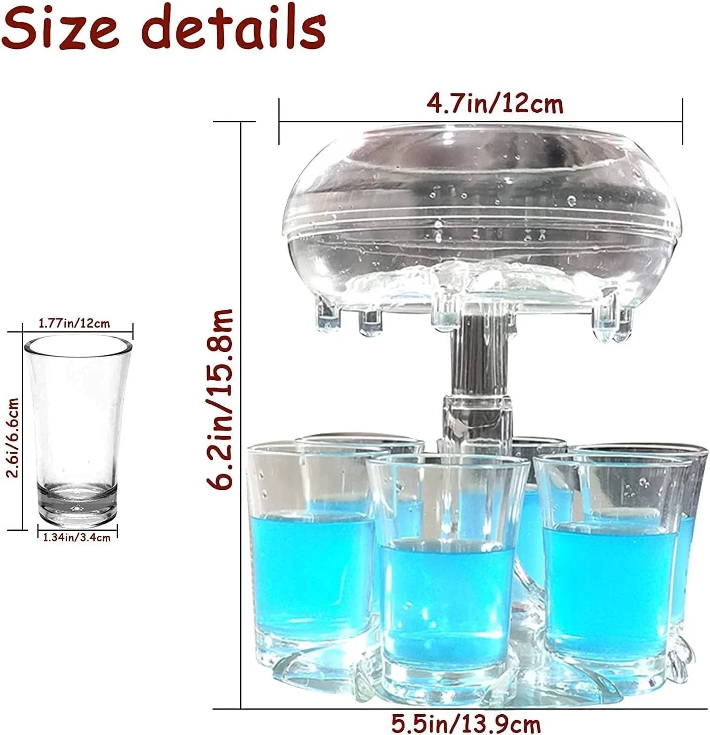 🌈 Hot-sale🥂 6 Shot Glass Dispenser and Holder