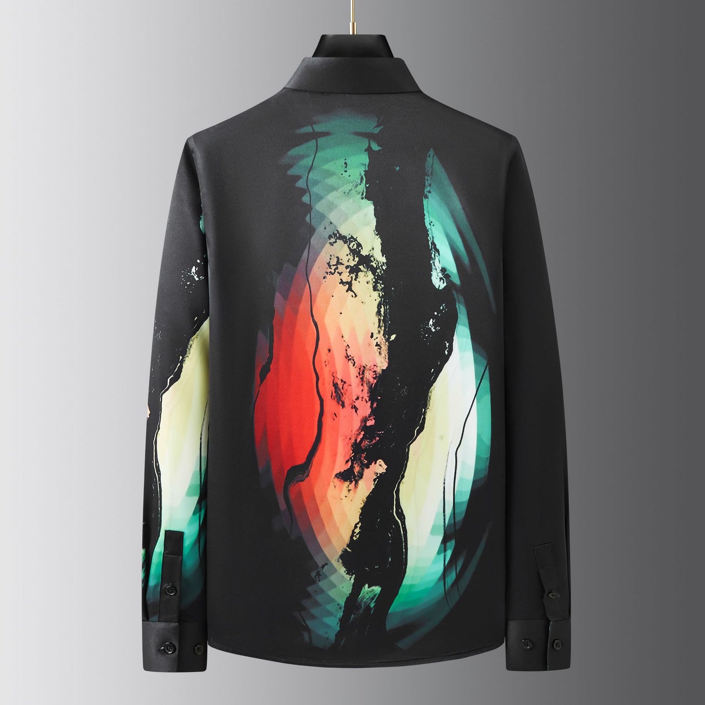 Camouflage digital print men's long sleeve shirt