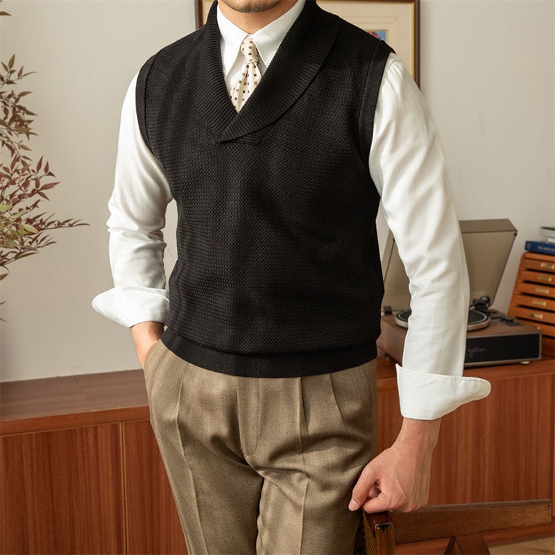 Green Fruit Collar Knitted Vest