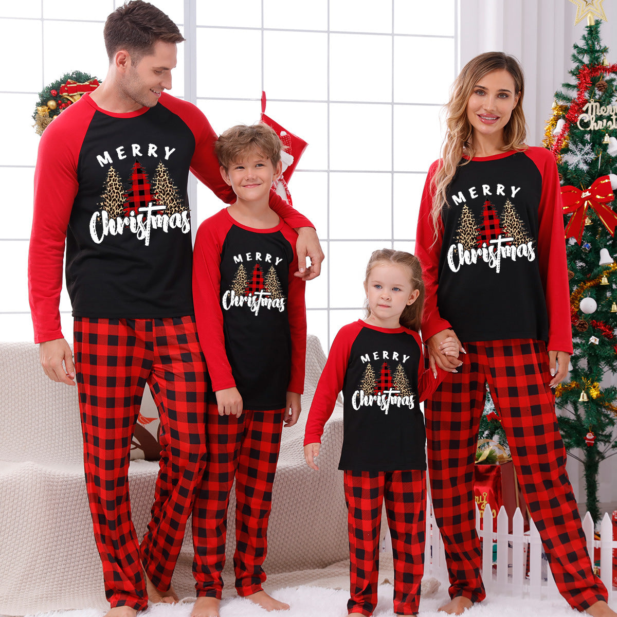 Early Christmas Pre-Sale - 50% Off -Christmas Elements Print Family Pajama Sets