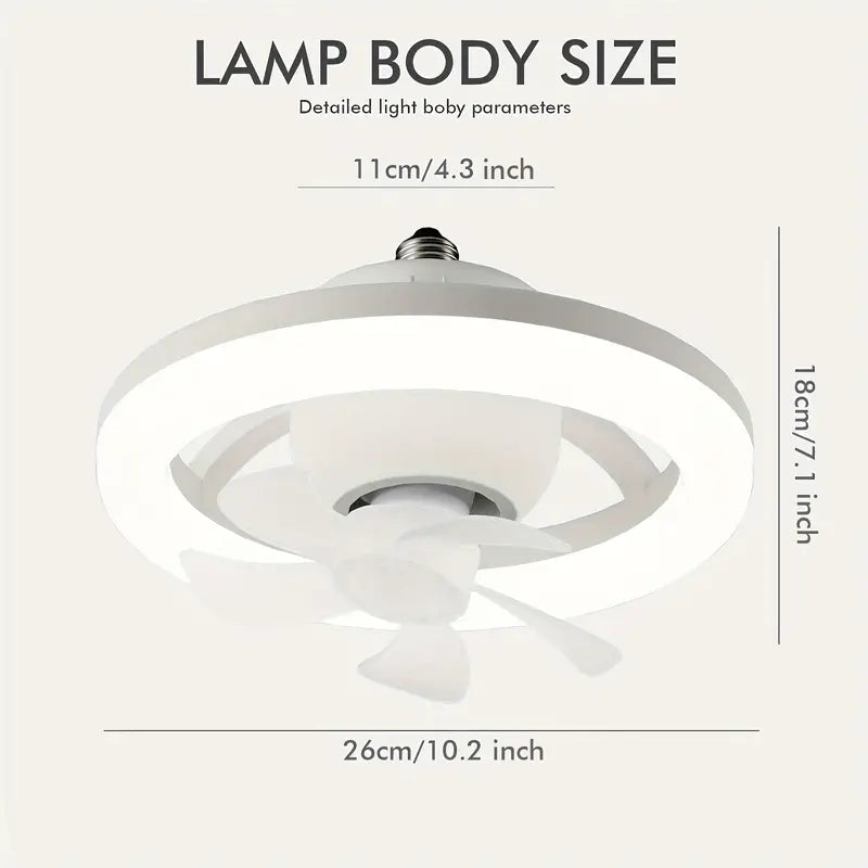 360 Degrees LED DIMMABLE CEILING FAN LIGHT