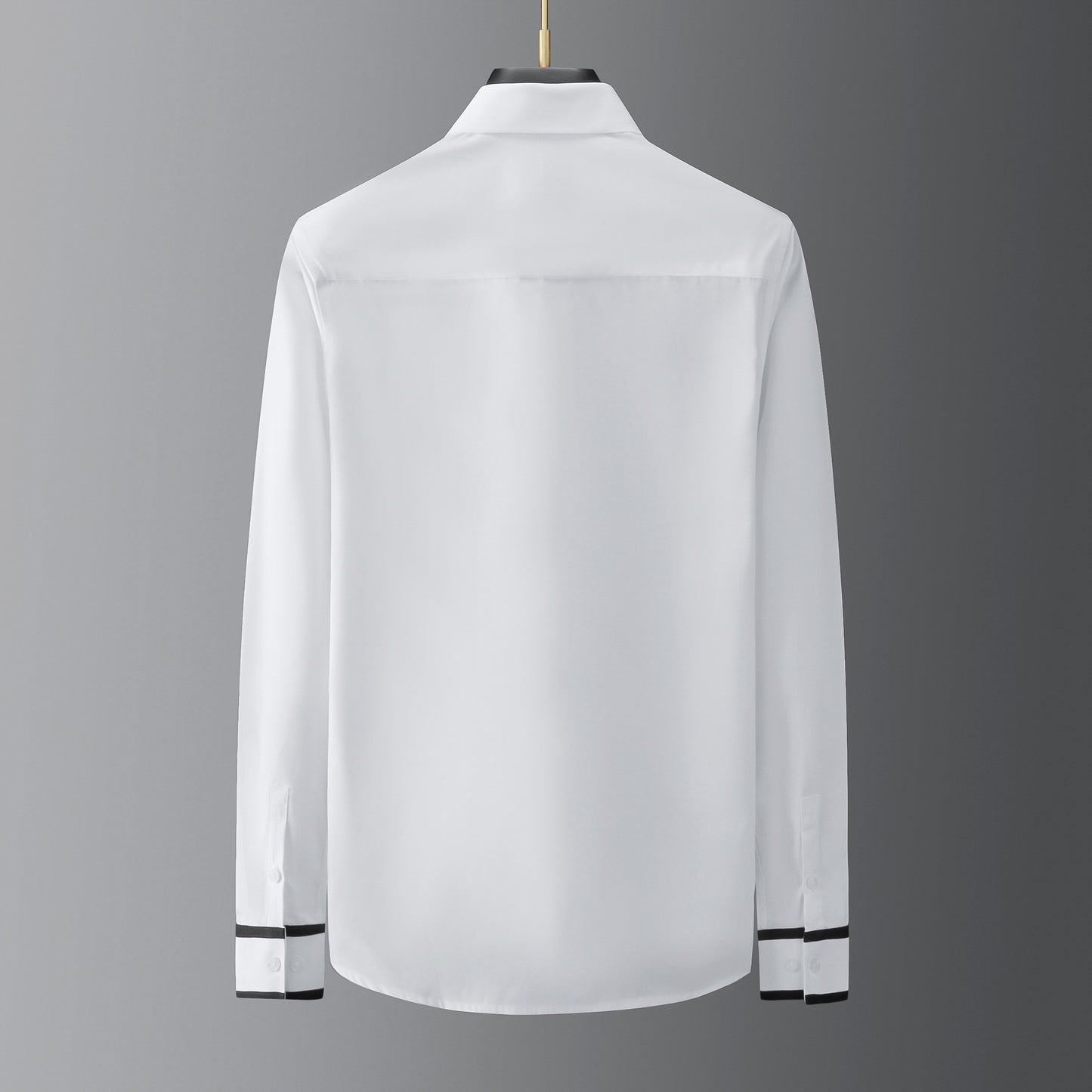 Geometric ribbon stitching business casual men's shirt