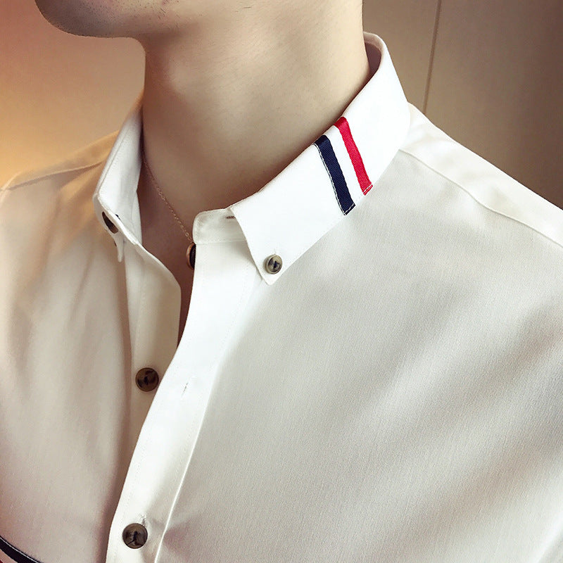 Personalized stripe casual long-sleeved shirt