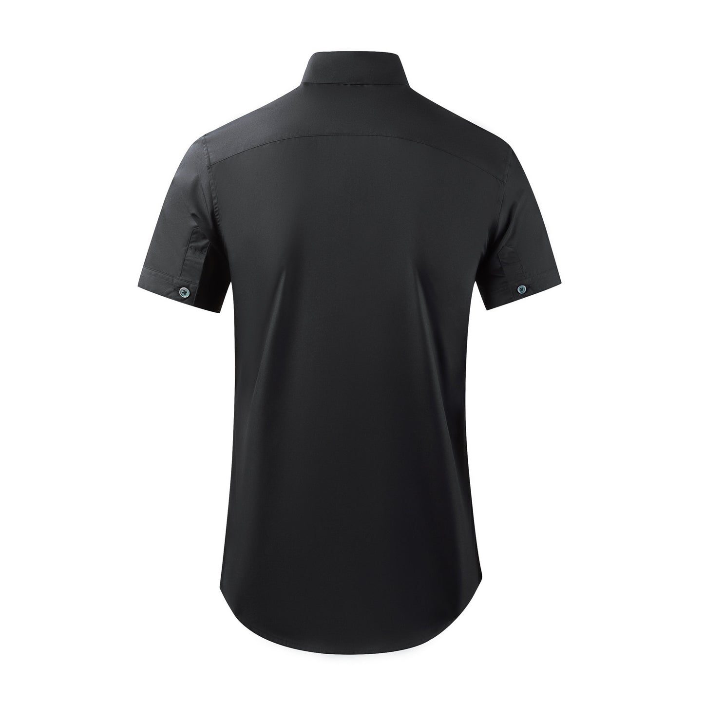 Men's slim-fit shirt with silver and diamond crystals