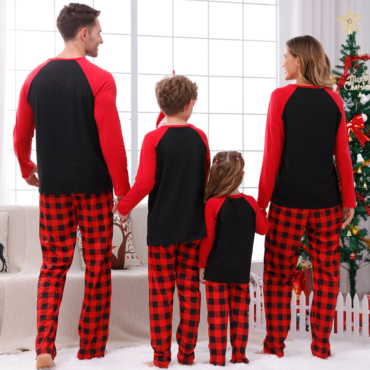 Early Christmas Pre-Sale - 50% Off -Christmas Elements Print Family Pajama Sets