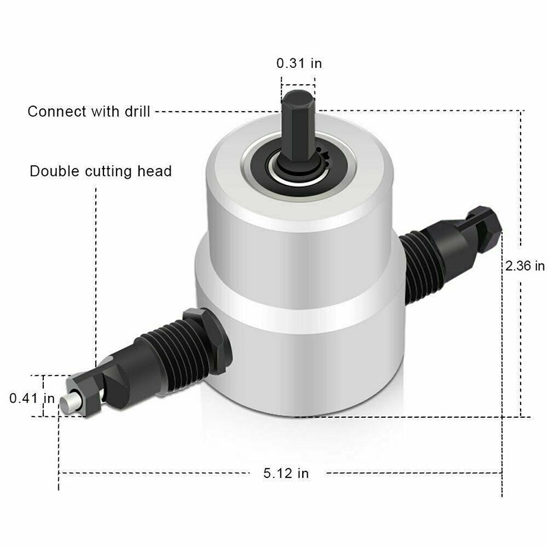 Double-head metal sheet cutter