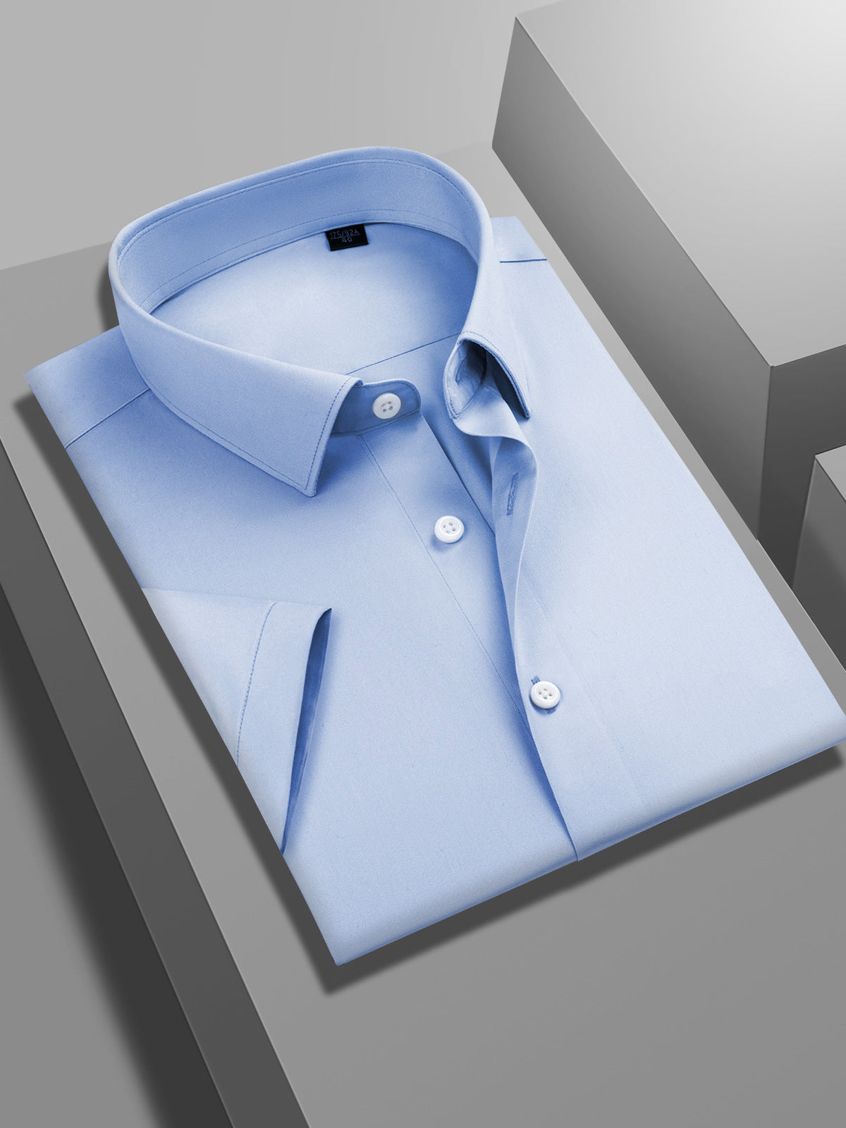 Mulberry silk series short-sleeved shirt men's spring and summer high-end DP non-iron shirt white shirt