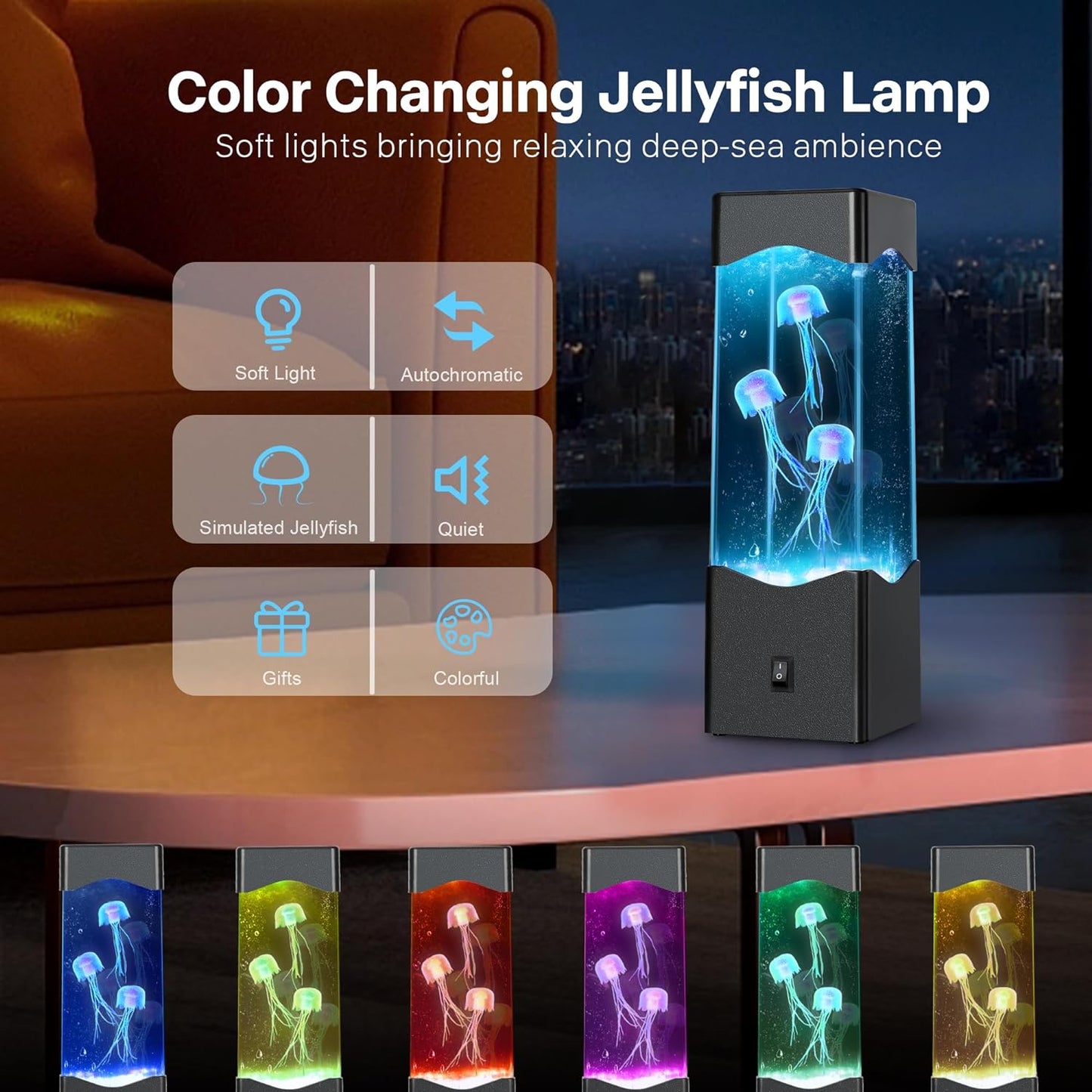 Multicolor Jellyfish Lava Lamp