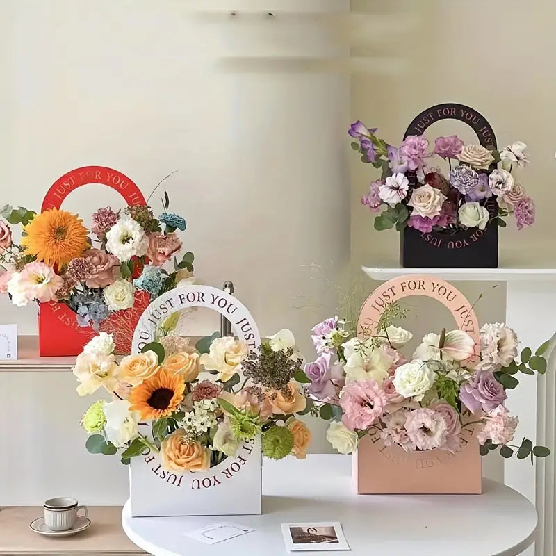 DIY Paper Box Flower Ribbon-Handbag