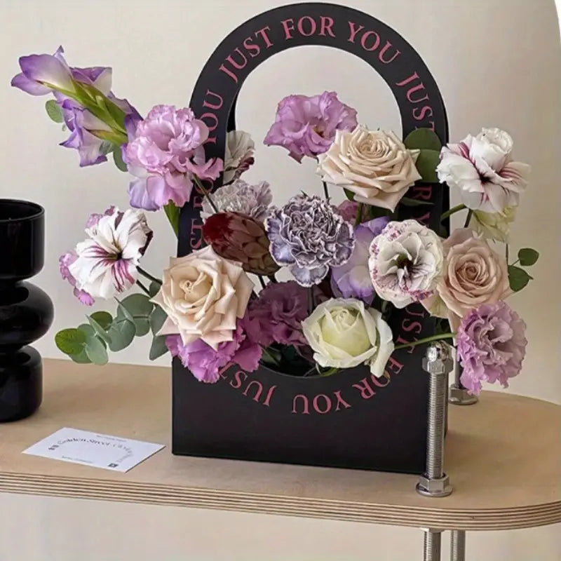 DIY Paper Box Flower Ribbon-Handbag