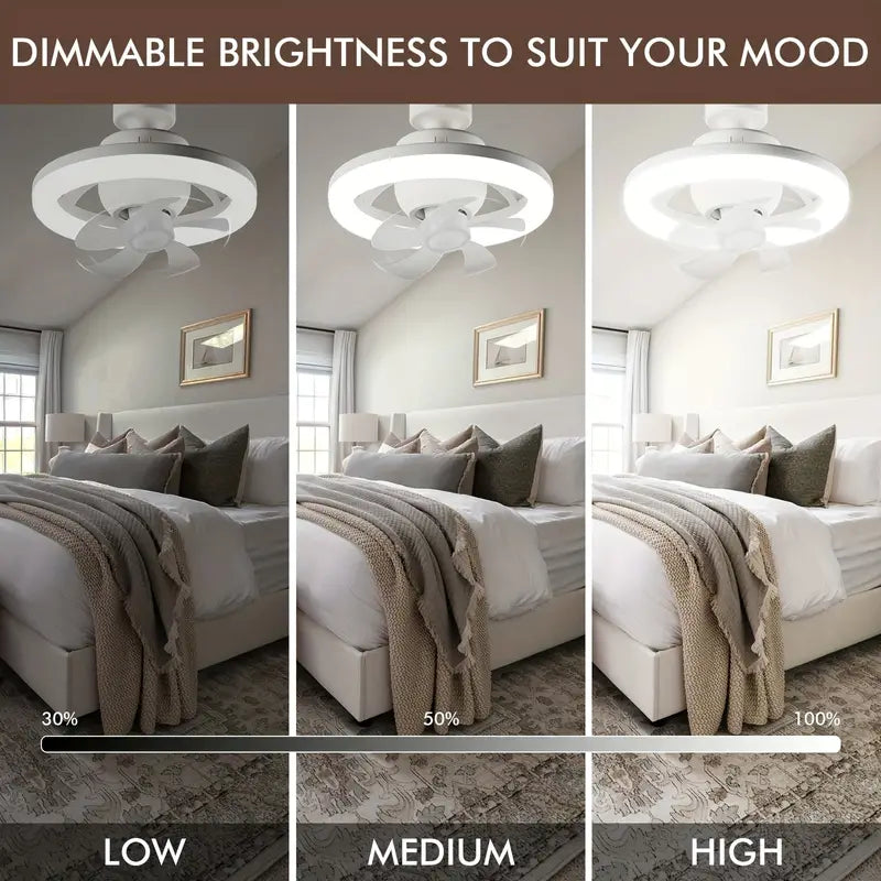 360 Degrees LED DIMMABLE CEILING FAN LIGHT