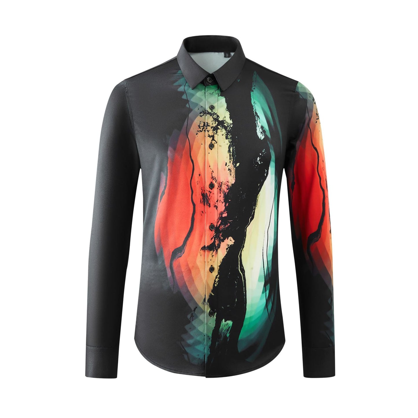 Camouflage digital print men's long sleeve shirt