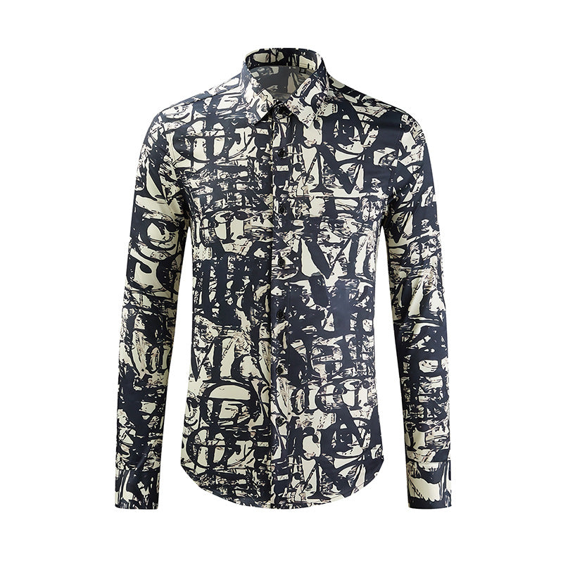 Graffiti letters digital print long sleeve shirt