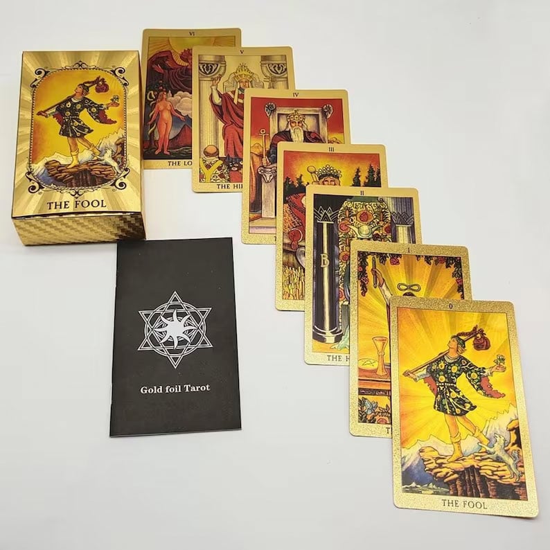 š„Explore the Mystical World of Tarot Gold Foil Tarot (Buy 2 Free Shipping)