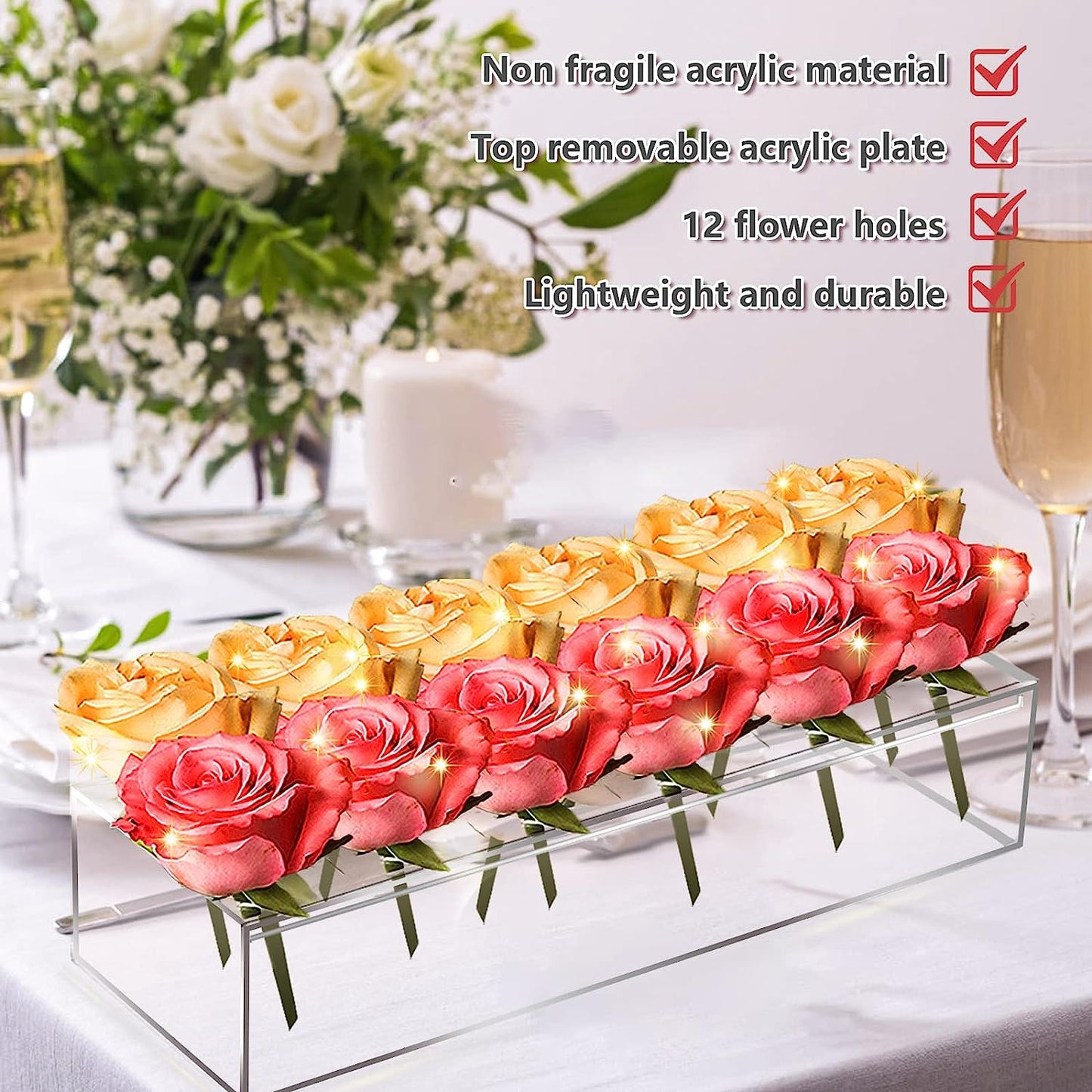Clear Acrylic Flower Vase Mother's Day Gift (Buy 3 Free Shipping)