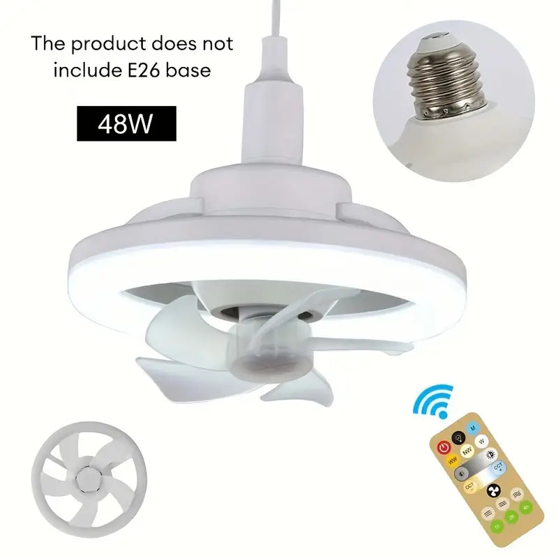360 Degrees LED DIMMABLE CEILING FAN LIGHT