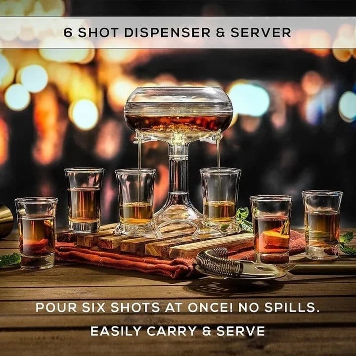 🌈 Hot-sale🥂 6 Shot Glass Dispenser and Holder