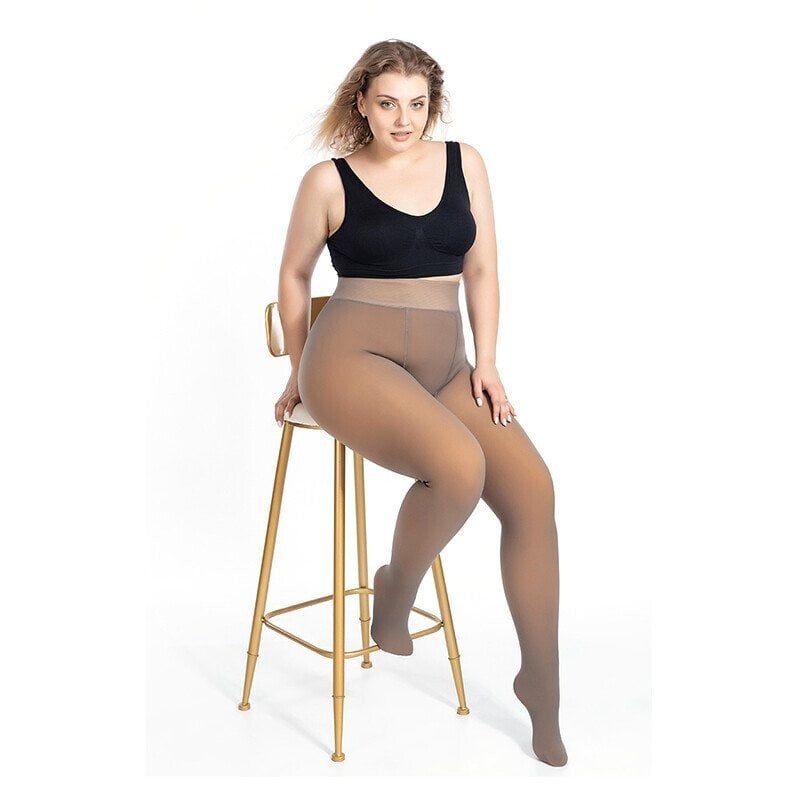 Flawless Legs Fake Translucent Warm Plush Lined Elastic Tights✨