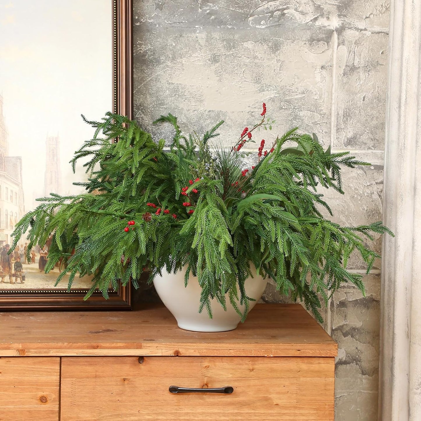 The Best Holiday Greenery - Realistic Norfolk Pine Stems