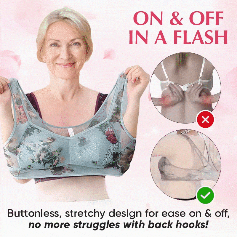 π Super gather bra | Ice Silk Lace Cooling Comfort Bra