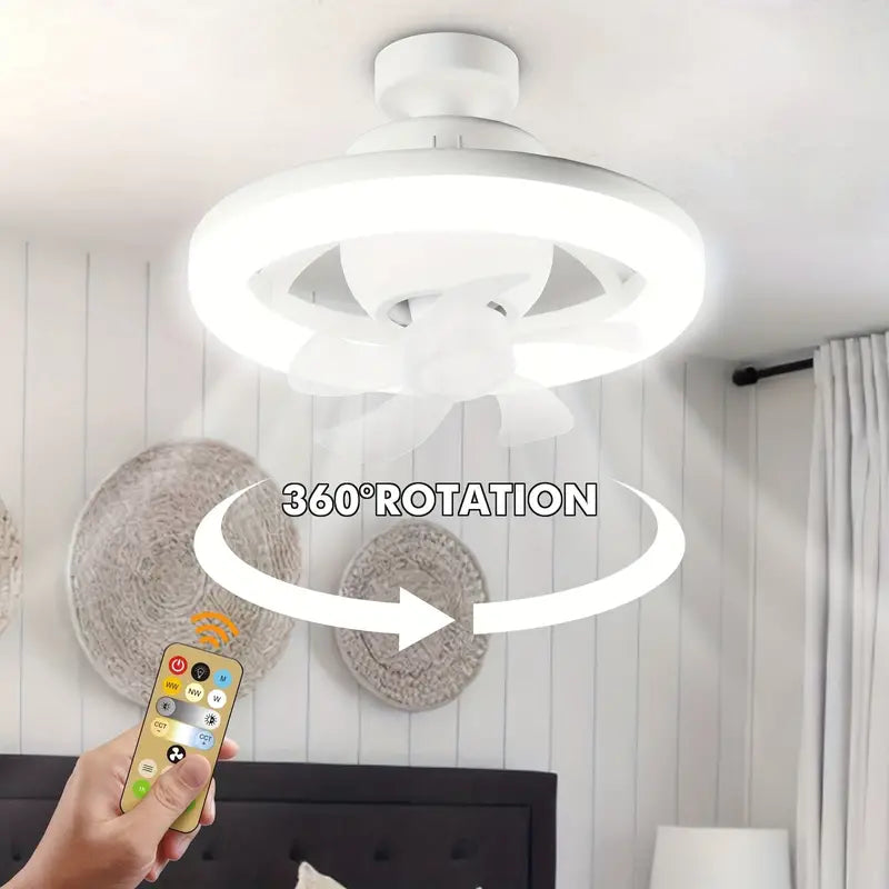 360 Degrees LED DIMMABLE CEILING FAN LIGHT