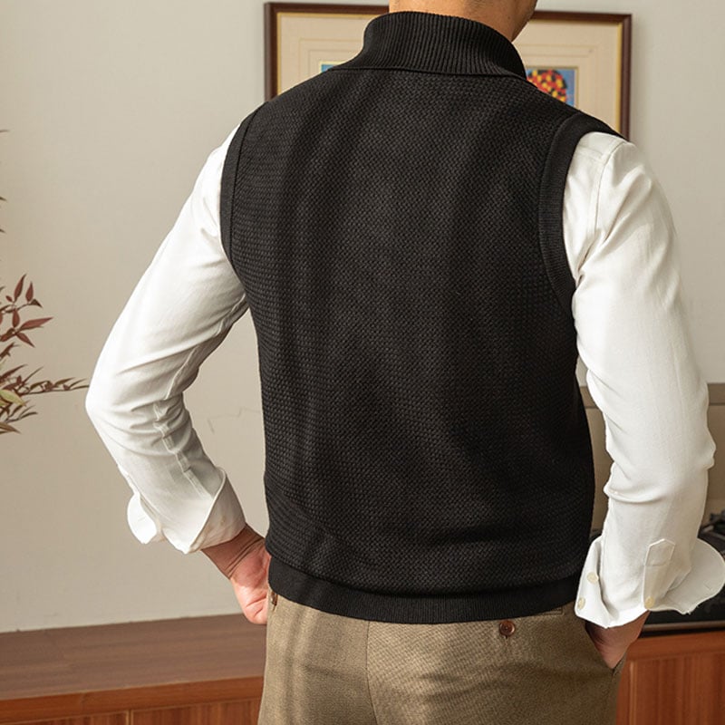 Green Fruit Collar Knitted Vest