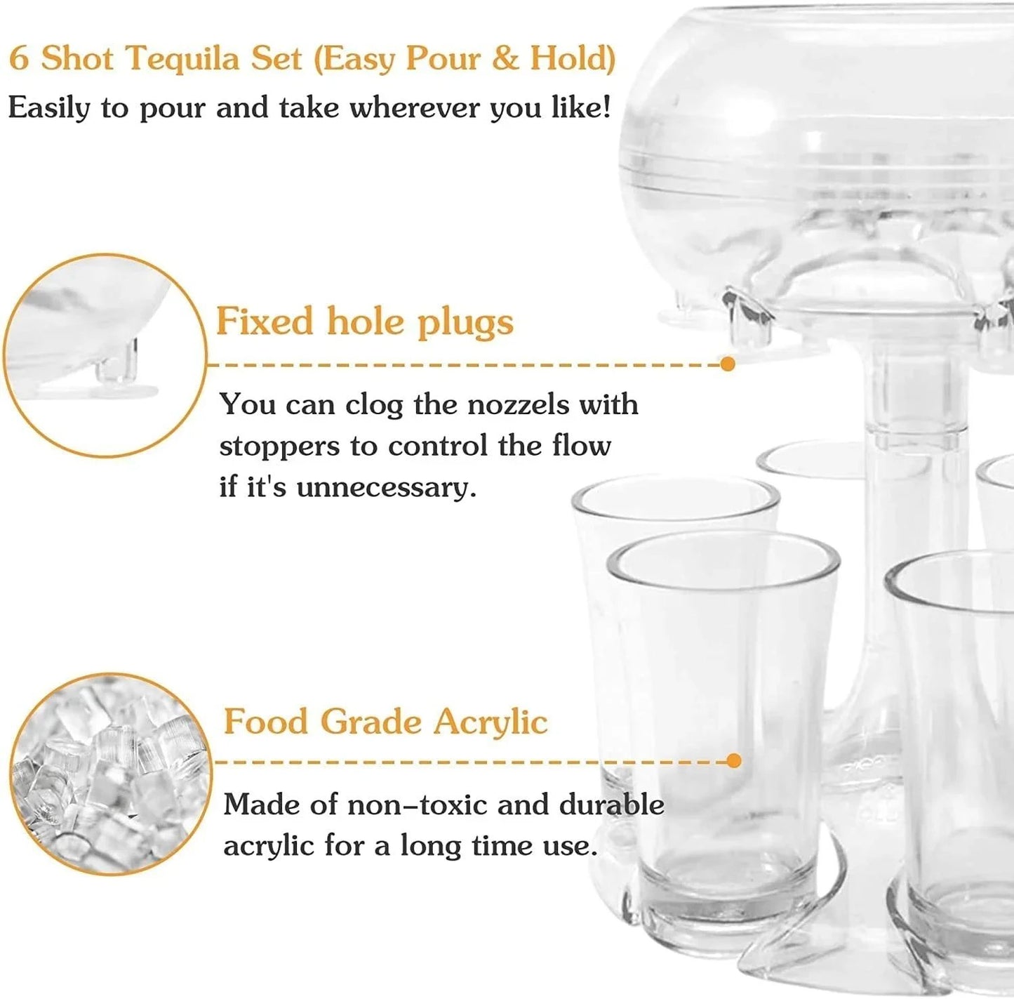 🌈 Hot-sale🥂 6 Shot Glass Dispenser and Holder