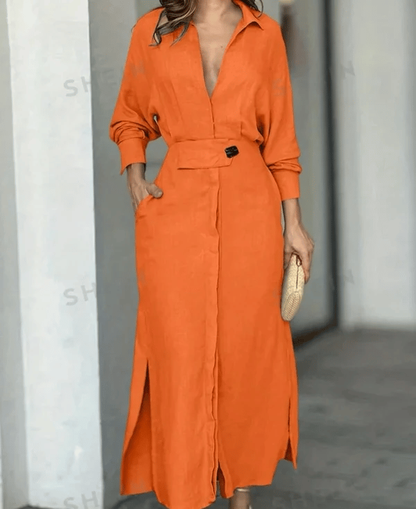 🎁LAST DAY SALE-49% OFF🎁2025 Cotton And Linen Solid Color Maxi Dress