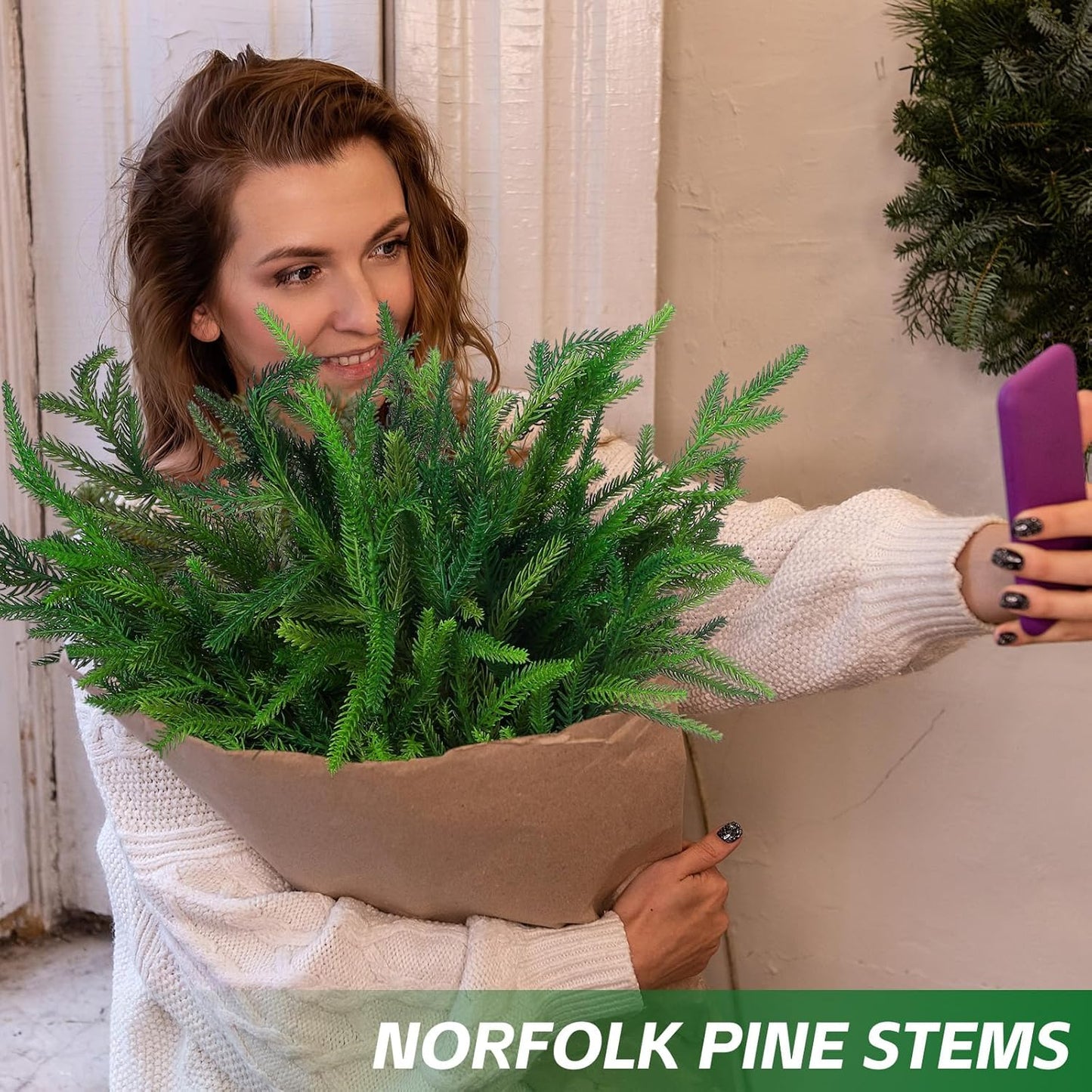 The Best Holiday Greenery - Realistic Norfolk Pine Stems