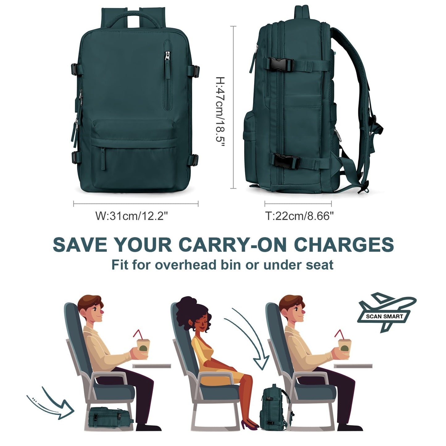 Travel Backpack Waterproof Hiking Rucksack