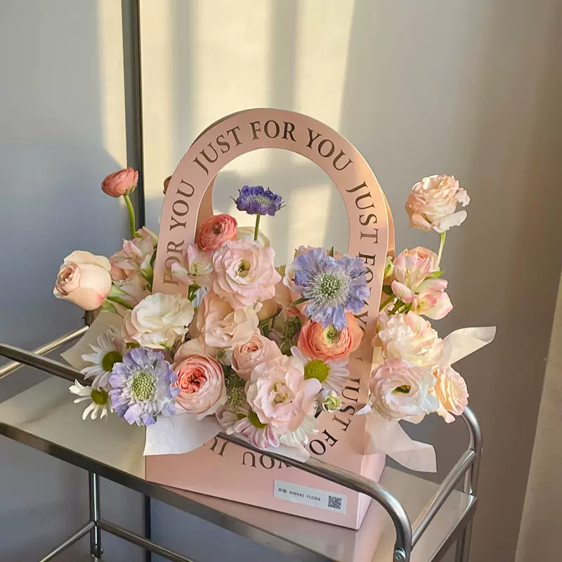 DIY Paper Box Flower Ribbon-Handbag