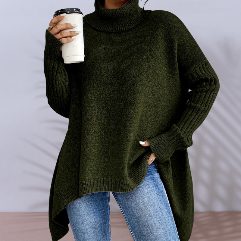 LIBERTY - HIGH-NECK RELAXED KNITTED PULLOVER