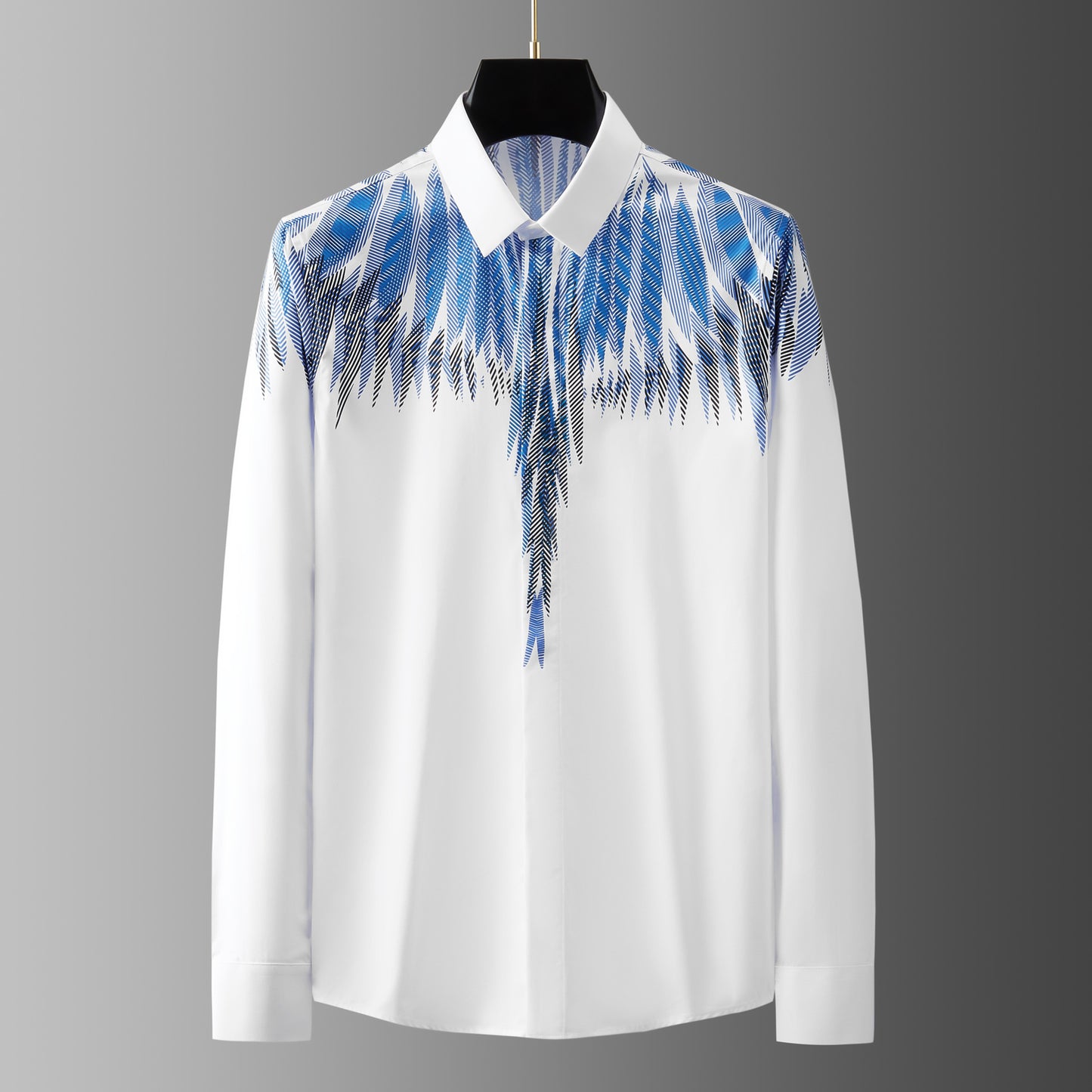 Men's long sleeve shirt with feather wings print