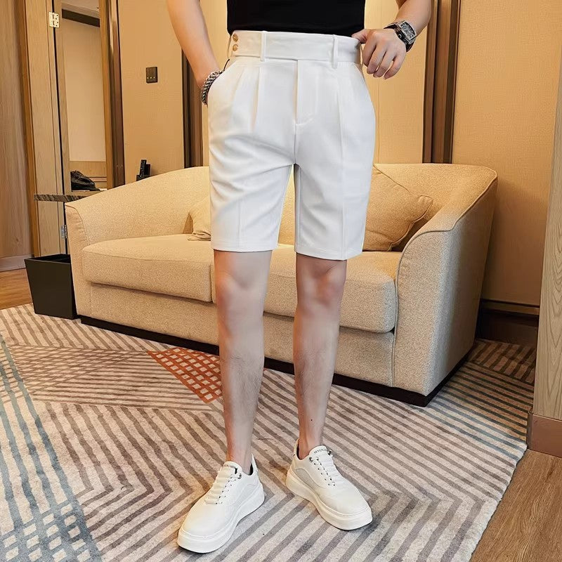 High-end five-point suit trousers, versatile suit shorts
