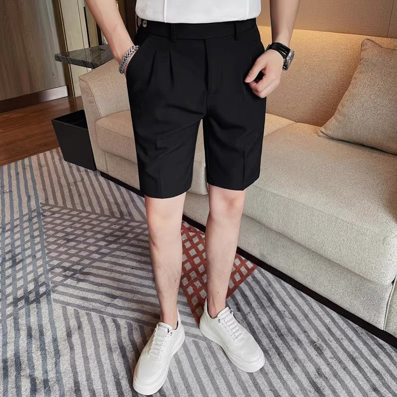 High-end five-point suit trousers, versatile suit shorts