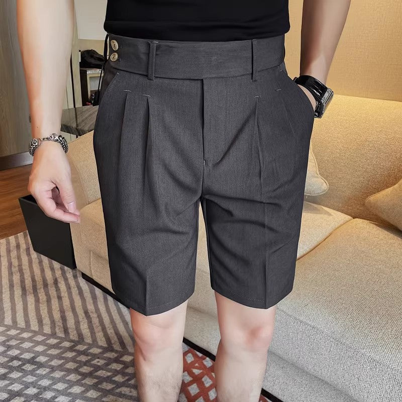 High-end five-point suit trousers, versatile suit shorts