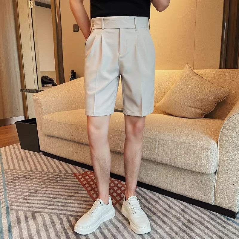 High-end five-point suit trousers, versatile suit shorts