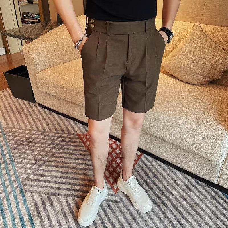 High-end five-point suit trousers, versatile suit shorts