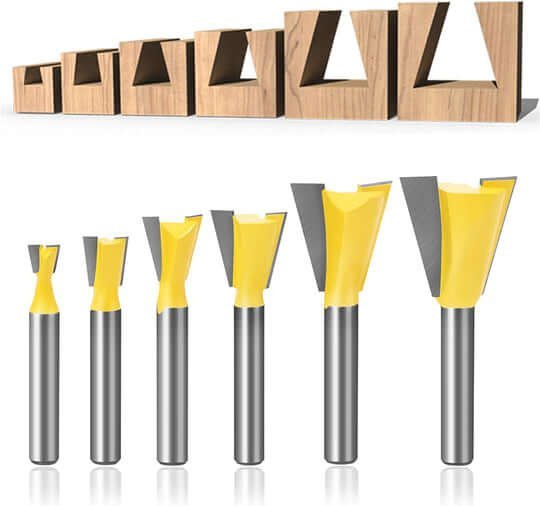 6PCS DOVETAIL ROUTER BIT SET HOT SALE